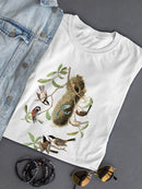Black-Capt Titmouse. T-shirt -John James Audubon Designs
