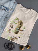Black-Capt Titmouse. T-shirt -John James Audubon Designs
