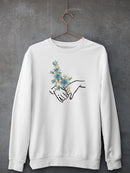 Hands And Flowers I. Sweatshirt -June Erica Vess Designs