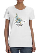 Hands And Flowers I T-shirt -June Erica Vess Designs