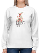 Hands And Flowers Ii. Sweatshirt -June Erica Vess Designs