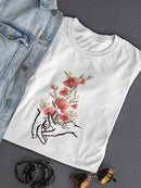 Hands And Flowers Ii T-shirt -June Erica Vess Designs