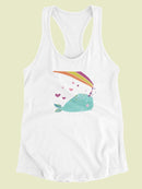 Happy Narwals Iii Racerback Tank -June Erica Vess Designs