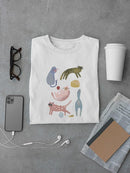 Cat Squad Iii. T-shirt -June Erica Vess Designs