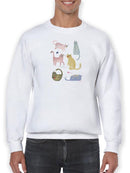 Cat Squad Iv Sweatshirt -June Erica Vess Designs