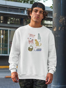 Cat Squad Iv Sweatshirt -June Erica Vess Designs