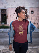 Gold Butterflies T-shirt -June Erica Vess Designs
