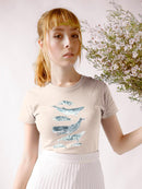 Cetacea Ii T-shirt -June Erica Vess Designs
