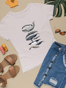 Whale Display Ii. T-shirt -Naomi McCavitt Designs