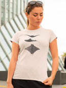 Grey-Scale Stingrays Ii. T-shirt -Studio W Designs