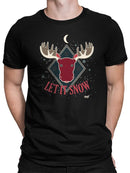 Let It Snow Moose Rustic Nature-Themed Holiday Gift Men's T-shirt