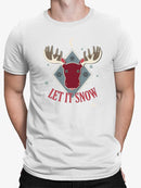 Let It Snow Moose Rustic Nature-Themed Holiday Gift Men's T-shirt