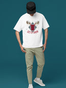 Let It Snow Moose Rustic Nature-Themed Holiday Gift Men's T-shirt