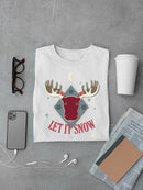 Let It Snow Moose Rustic Nature-Themed Holiday Gift Men's T-shirt