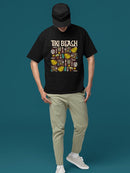 Tiki-Beach Hawaiian Vacation Vibes Graphic Men's T-shirt