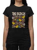 Tiki-Beach Hawaiian Vacation Vibes Graphic  Women's T-shirt
