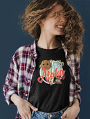 Aloha Tropical Coconut Icon Trendy Graphic  Women's T-shirt