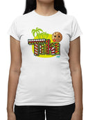 Tiki-Style Hawaiian Luau Party Graphic  Women's T-shirt
