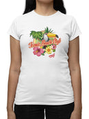 Tropical Toucan Paradise Vacation Graphic  Women's T-shirt