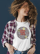 Love And Peace Hippie Trendy Symbol Graphic Women's T-shirt
