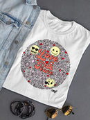 Love And Peace Hippie Trendy Symbol Graphic Women's T-shirt