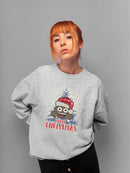 Santa Hat Funny Christmas Graphic Women's Sweatshirt