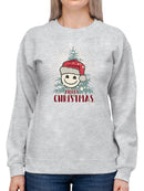 Cheerful Merry Christmas Graphic Women's Sweatshirt