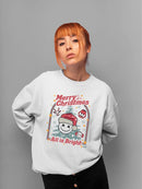 All Is Bright Christmas Winter Snowflake Design Women's Sweatshirt