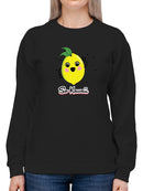Fun Kawaii Lemon Graphic Women's Sweatshirt