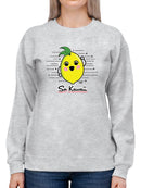 Fun Kawaii Lemon Graphic Women's Sweatshirt
