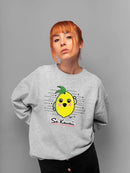 Fun Kawaii Lemon Graphic Women's Sweatshirt