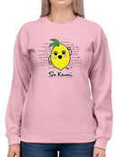 Fun Kawaii Lemon Graphic Women's Sweatshirt