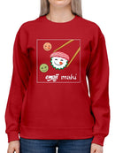Maki Sushi Japanese Food Lover Design Women's Sweatshirt