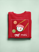 Maki Sushi Japanese Food Lover Design Women's Sweatshirt
