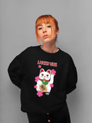 Japanese Fortune Cat - Lucky Cat Sakura Graphic Women's Sweatshirt