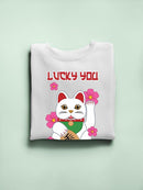Japanese Fortune Cat - Lucky Cat Sakura Graphic Women's Sweatshirt