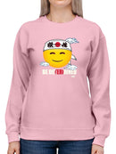 Be Determined Kanji Japanese Motivational Graphic Women's Sweatshirt