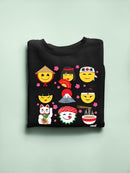 Japanese Kawaii Icons Collection Graphic Women's Sweatshirt