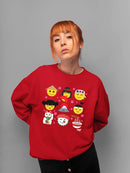 Japanese Kawaii Icons Collection Graphic Women's Sweatshirt