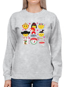 Japanese Kawaii Icons Collection Graphic Women's Sweatshirt