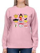 Japanese Kawaii Icons Collection Graphic Women's Sweatshirt
