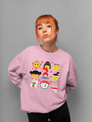 Japanese Kawaii Icons Collection Graphic Women's Sweatshirt