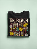 Tiki-Beach Hawaiian Vacation Vibes Graphic Women's Sweatshirt