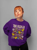 Tiki-Beach Hawaiian Vacation Vibes Graphic Women's Sweatshirt
