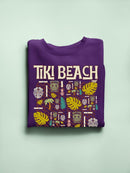 Tiki-Beach Hawaiian Vacation Vibes Graphic Women's Sweatshirt