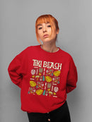 Tiki-Beach Hawaiian Vacation Vibes Graphic Women's Sweatshirt