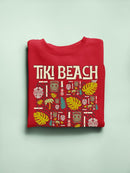 Tiki-Beach Hawaiian Vacation Vibes Graphic Women's Sweatshirt