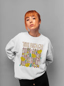 Tiki-Beach Hawaiian Vacation Vibes Graphic Women's Sweatshirt