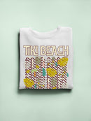 Tiki-Beach Hawaiian Vacation Vibes Graphic Women's Sweatshirt