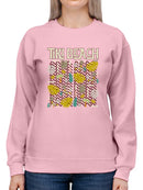 Tiki-Beach Hawaiian Vacation Vibes Graphic Women's Sweatshirt